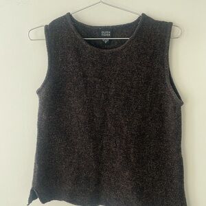 Eileen Fisher Dark Brown Wool Knit Top
